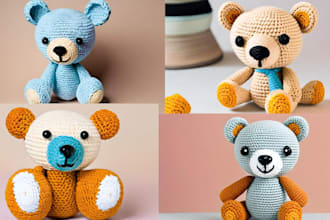 write amigurumi crochet pattern with step by step photo and demo video, etsy