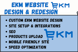 setup design redesign ekm shift4shop shopwired shopify ecommerce website design