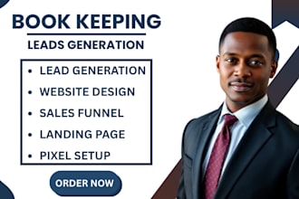 bookkeeping landing page bookkeeping leads bookkeeping website and logo