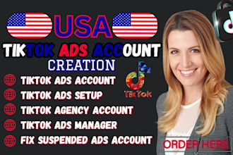 create USA, eu, au, and bm tiktok ads account tiktok ads account manager