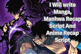 do anime recap script manga screenplay youtube scriptwriting