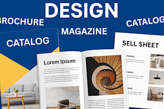 design product catalogs, sell sheet, lookbook, catalogue brochure, magazine ads