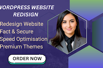 redesign, recreate or rebuild wordpress website with elementor