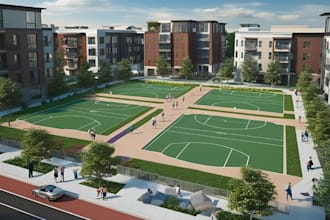do urban master plan, community landscape park, sports club