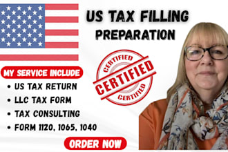 prepare efile USA tax return for individual llc 1040 1120 US tax filling
