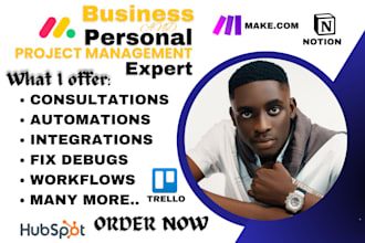 create custom notion template monday crm makecom hubspot zapier automation zoho