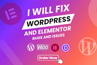 fix wordpress issues, elementor bugs and errors professionally