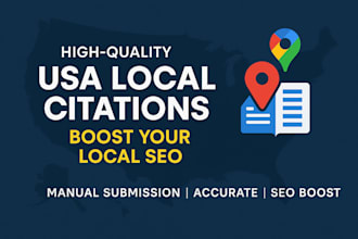 create high quality USA local citations to boost ranking