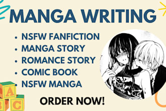 write your manga script nsfw comic book or anime fanfiction romance story