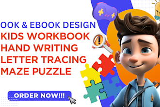 design kid book, children book, kids journal, KDP workbook, maze puzzle