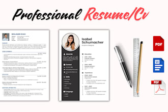 do professional resume design, cv design, cover letter in editable format