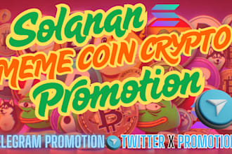 meme coin promotion solana crypto telegram promotion dex sui twitter market