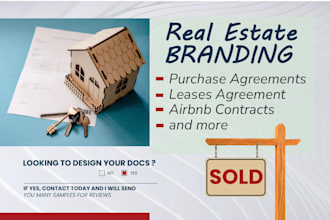 format, design, and brand your real estate agreement or contract, fully editable