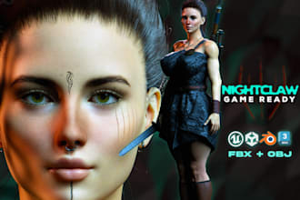 3d hyper realistic metahuman retro ps1 ps2 character model ue4 ue5 unreal engine