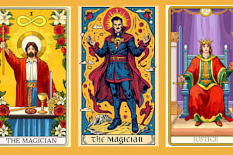 draw tarot card, zodiac, tcg, card game or any card you want in any style