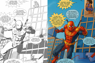 draw superhero comic book illustration marvel superhero comic book comic page