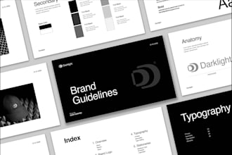 create the brand kit, brand design, logo, brand book