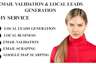 do email validation local leads generation google map email scraping