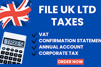 prepare UK ltd accounts, tax return ct600