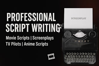 write a movie script, screenplay, film script, or anime script