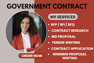 find contracts, write winning bid proposals, respond to rfp, rfq, tenders