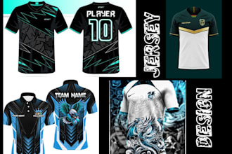 design sublimation esports and gaming jerseys, sporting goods