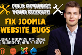 fix joomla cms website bugs errors solve template issue wordpress wix weebly