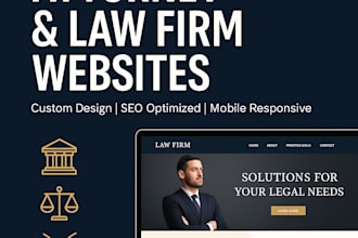build an SEO optimized responsive website for a law firm or attorney practice