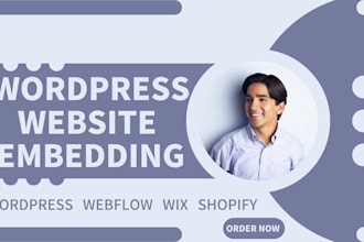 embed integrate elements from wix shopify webflow or other sites to wordpress