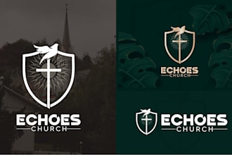 create an elegant and professional church logo design