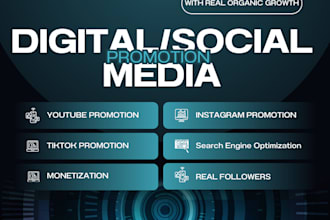 organically promote, grow your youtube, instagram, tiktok channel, monetize it