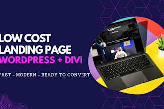 create a landing page in wordpress divi at an affordable price