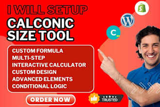 setup calconic calculator size tool  size chart size calculator for your website