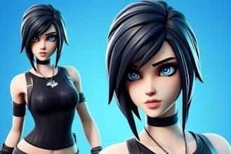 create 3d character modeling for live streaming game