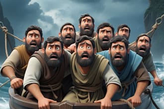do best 3d bible story animation for kids christian cartoon using veo3 kling ai