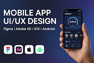 design stunning mobile app UI UX for ios and android