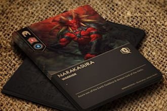 design custom card game, tcg, and playing cards