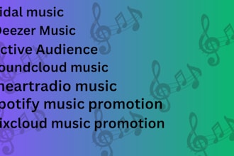 promote your mixcloud, amazon, iheartradio, deezer, google play music promotion