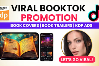 viral booktok tiktok promotion, book advertising amazon KDP ads ebook marketing