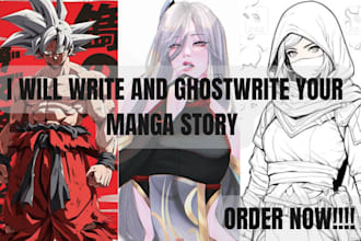 write manga story, anime story, fantasy, comic, romance erotica
