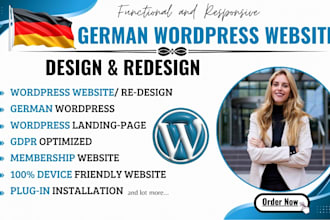build german wordpress gdpr compliance redesign clone german website deutsch SEO