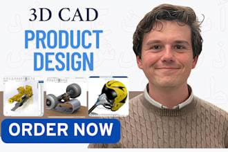 do 3d product design, 3d cad modeling, 3d cad design and industrial design