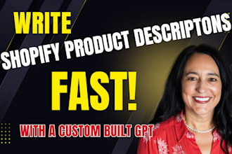 create a custom gpt for writing high converting shopify product descriptions