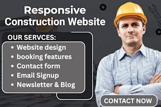 design roofing website, plumbing website, construction website, hvac website