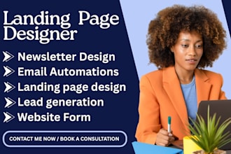 design form website, landing page on carrd, canva,ghl, wordpress with automation