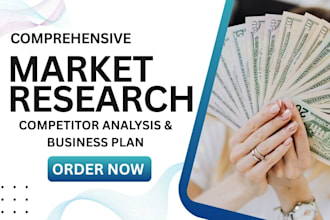 conduct market research, competitor analysis, swot analysis, business plans