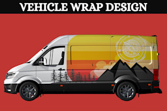 do professional car wrap design, van, truck wrap, vehicle wrap, trailer wrap