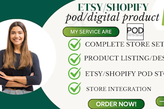 print on demand store etsy digital product shopify print on demand printify