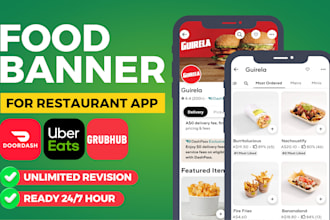 design eye catching food banners for your doordash app