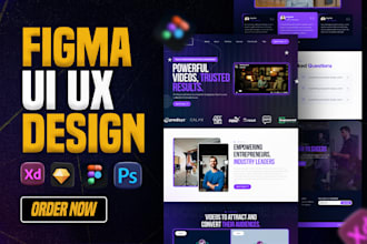do figma website UI UX design, website mockup, landing page design